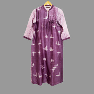 Attractive chanderi Angarkha style kurta with a festive sheen - 1