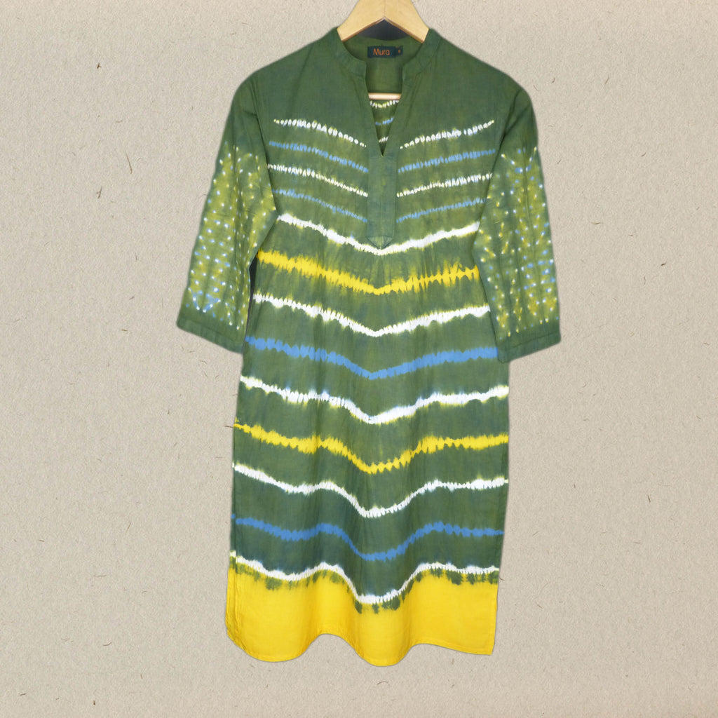 A shibori plus tie & dye style tunic with a pretty & playful vibe - 1