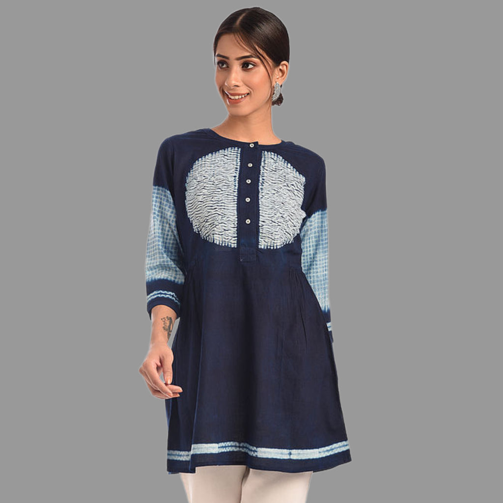 Everyone's favourite & ours too, this Zen Circle shibori tunic is as comfortable as it is attractive - 1
