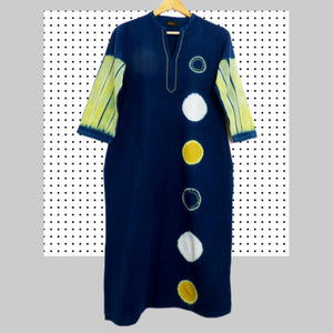 The Mura colour pop kurta in Yellow - indigo - 1