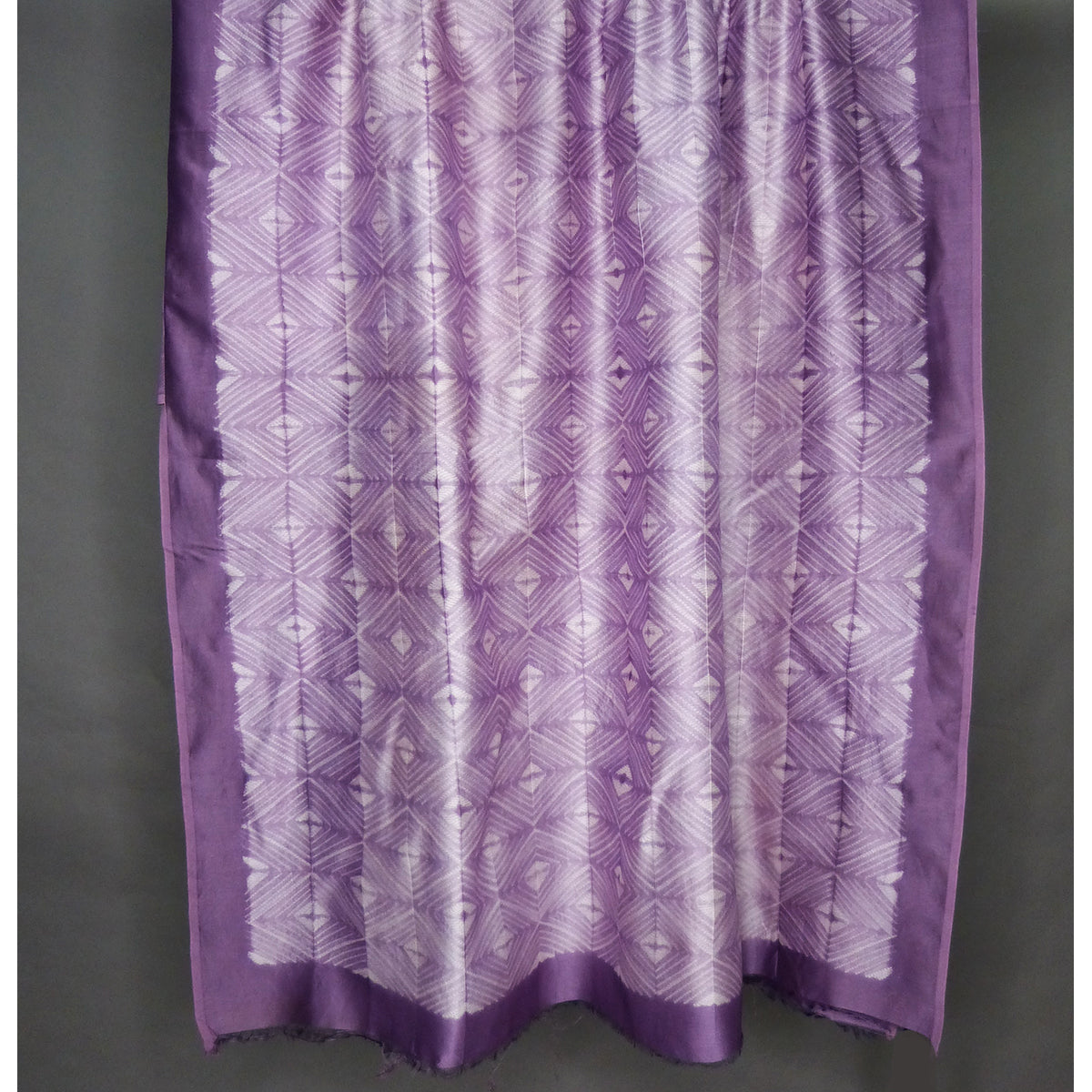 Light purplish heavy chanderi kurta piece with patta boota design - 2