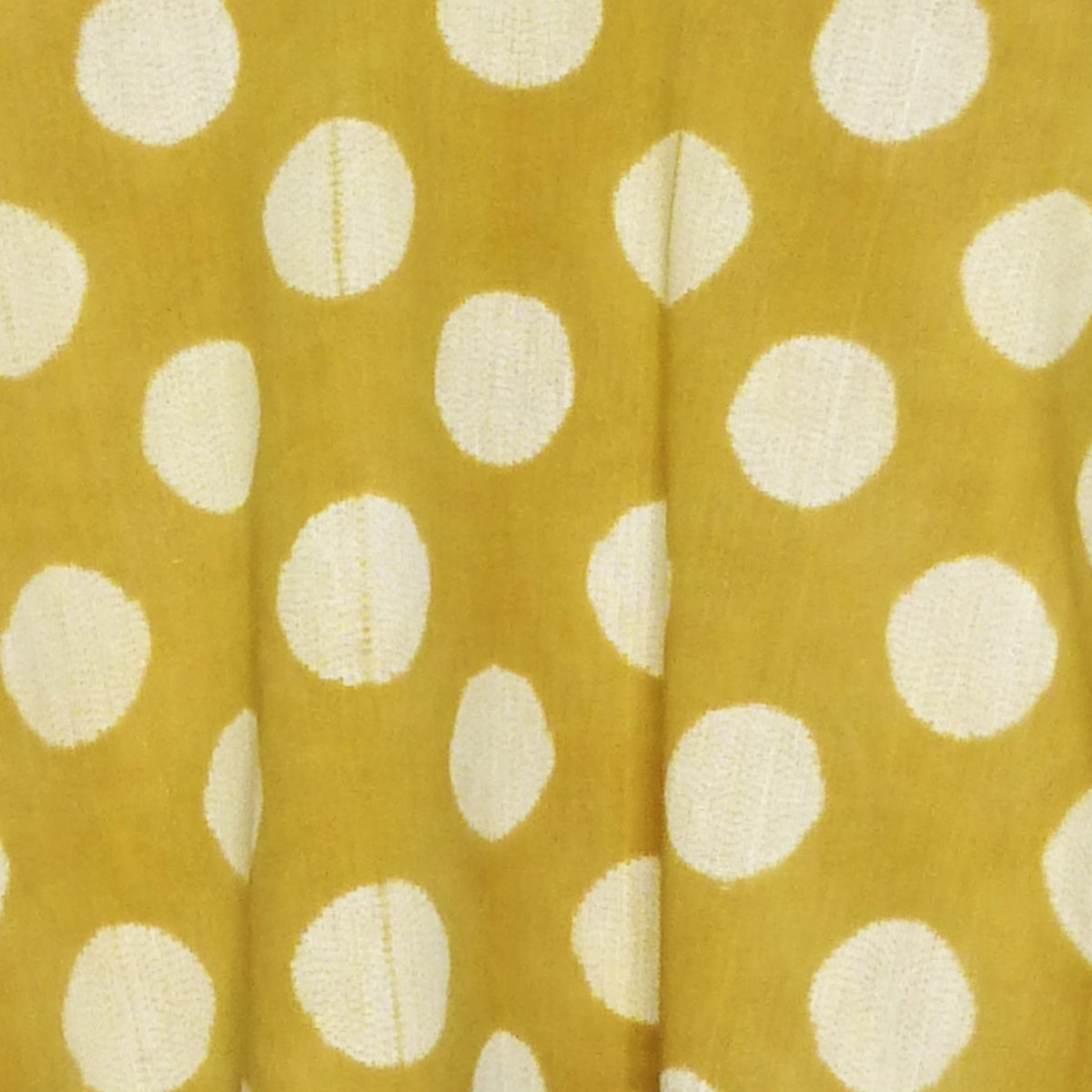 Warm Yellow-White Polka Dots & Zig Zag Dashes Crop Top cum Saree Blouse - 3